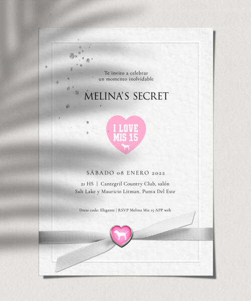 Invitación 15 años Victoria's Secret #2