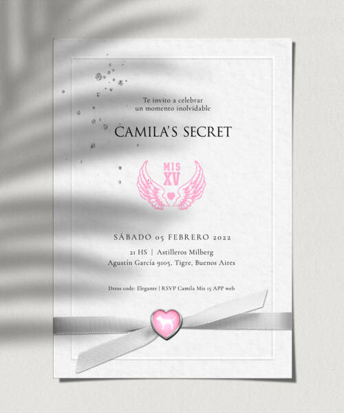Invitación 15 años Victoria's Secret #4