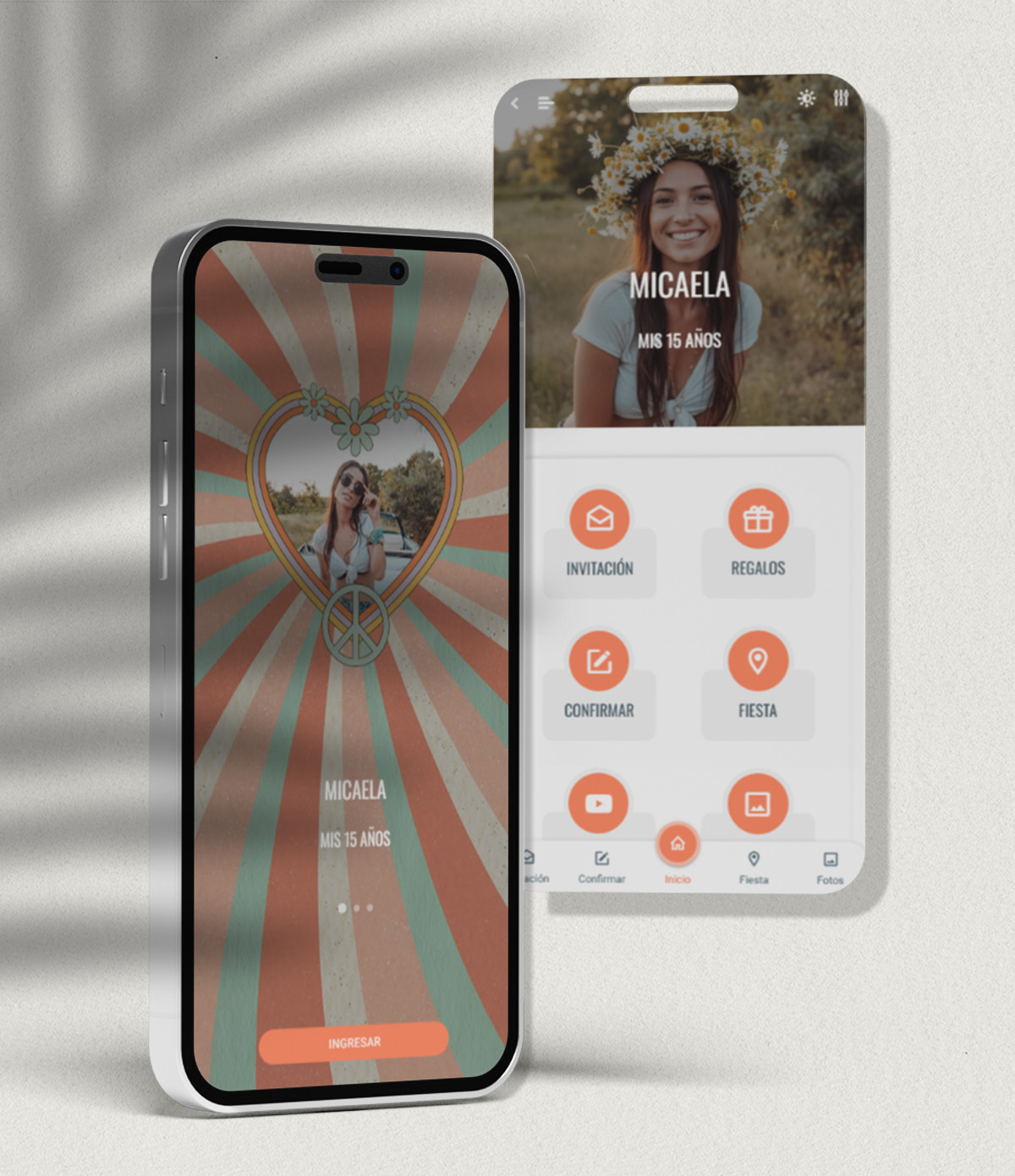 invitacion-interactiva-15-años-app-web-groovy-hippie-retro-chic