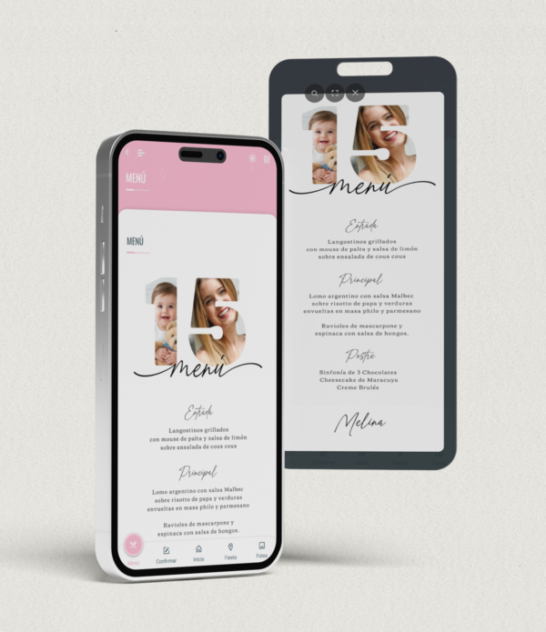 modulo-menu-comida-barra-de-bebidas-para-app-invitacion-evento-cumpleaños-15-años