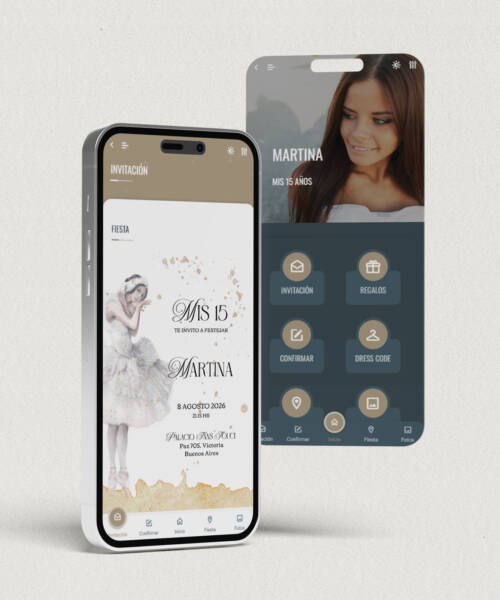 invitaciones-digitales-interactivas-cumpleaños-15-años-dulces-16-bat-mitzvah-original-elegante-bailarina