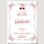 tarjetas-invitaciones-digitales-interactivas-cumpleaños-15-años-dulces-16-bat-mitzvah-original-elegante-frutas-cerezas