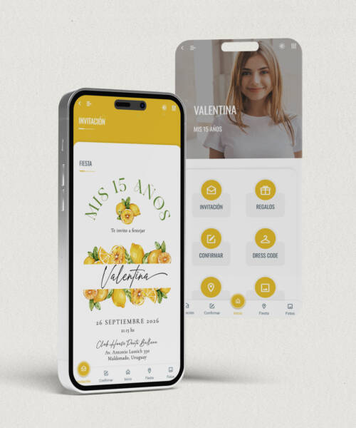 invitaciones-digitales-interactivas-cumpleaños-15-años-dulces-16-bat-mitzvah-original-elegante-frutas-limones