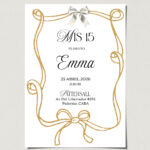 tarjetas-invitaciones-digitales-interactivas-cumpleaños-15-años-dulces-16-bat-mitzvah-original-elegante-moño-glitter-dorado