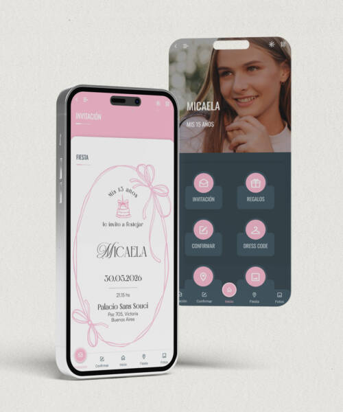 invitaciones-digitales-interactivas-cumpleaños-15-años-dulces-16-bat-mitzvah-original-elegante-coquette-moños