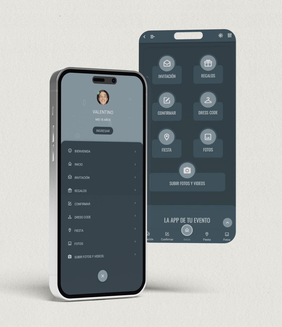 invitaciones-digitales-interactivas-cumpleaños-18-años-bar-mitzvah-original-elegante-con-fotos-azul