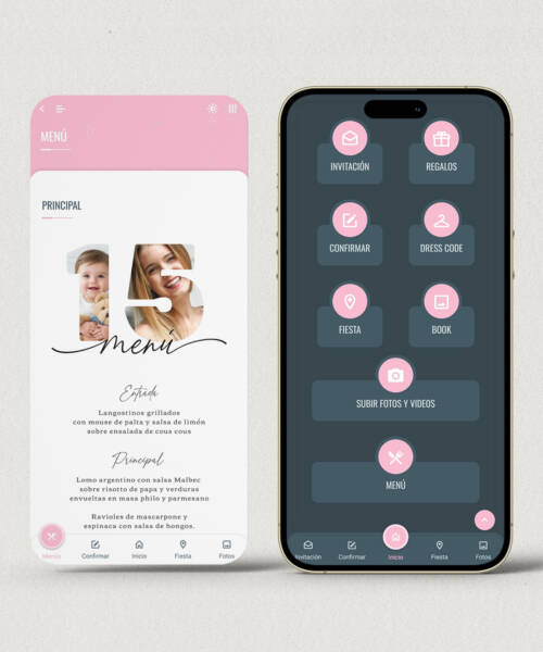 1 Menú o barra de tragos