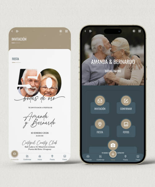 Invitación digital bodas de oro + APP